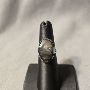 Native American Sterling Silver Abalone Size 6 Ring 925 Marked RD